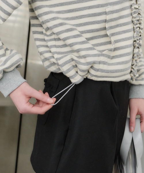 GIUNON パーカー reversible drawstring zip hoodie / リバーシブル