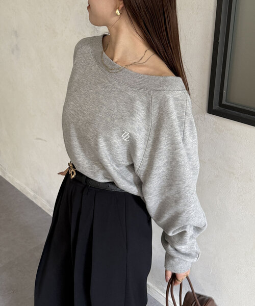 「Thevon」 スウェットカットソー FREE ライトグレー レディース_画像5