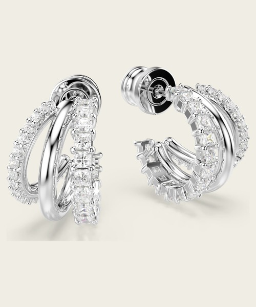 クッキー　スワロフスキー Fit Silver ピアス ラージサイズ ボディピアス 18G 16G スワロフスキー プッシュタイプピアス