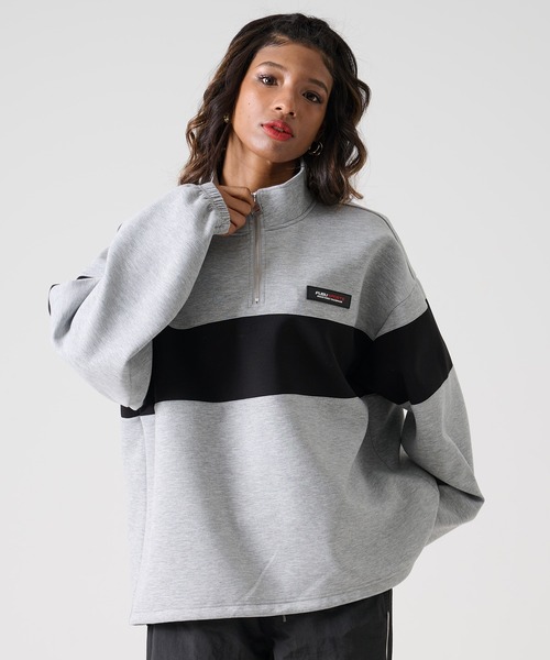 FUBU トレーナー スウェット 長袖 ハーフジップ メンズ レディース FUBU（フブ） トレーナー スウェット ブランド Tech Half Zip / テック