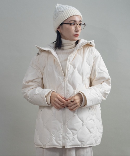 ダウンコート ダウンジャケット キルトダウン フードオーバーコート