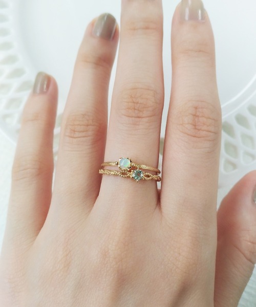 「NOIR DE POUPEE」 リング #9 ホワイト レディース_画像3