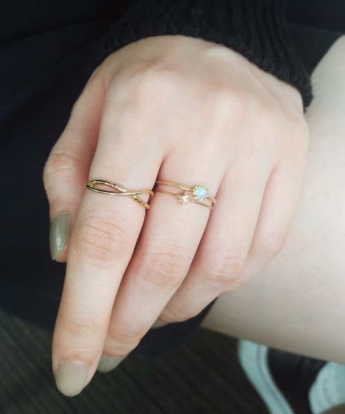 「NOIR DE POUPEE」 リング #9 ホワイト レディース_画像4