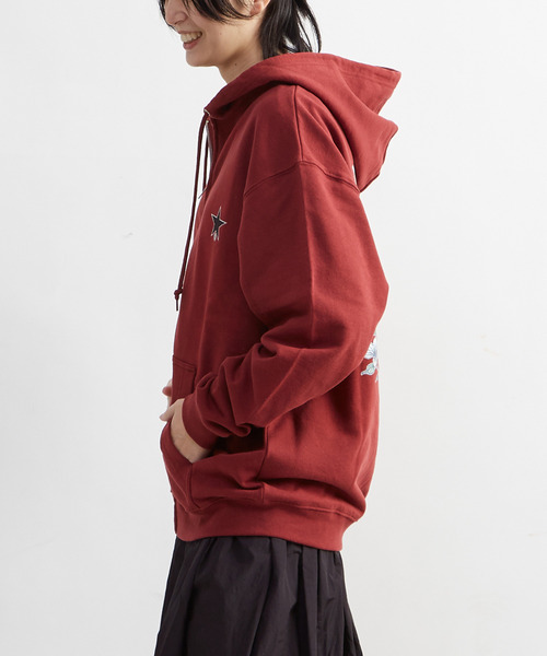 CONVERSE TOKYO パーカー FLOWER LOGO ZIP HOODIE レディース メンズ