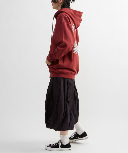 CONVERSE TOKYO パーカー FLOWER LOGO ZIP HOODIE レディース メンズ