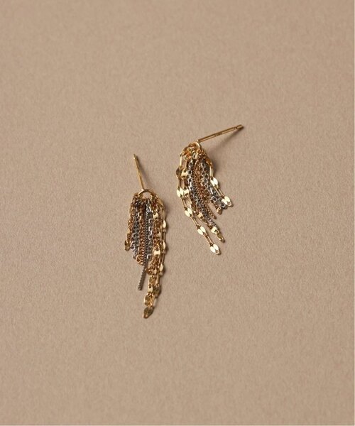 Lilas ピアス フリンジミックスチェーンピアス K10（両耳） レディース