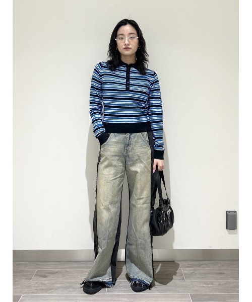 SLY（スライ） ニット セーター HG KNIT POLO TOPS ハイゲージ