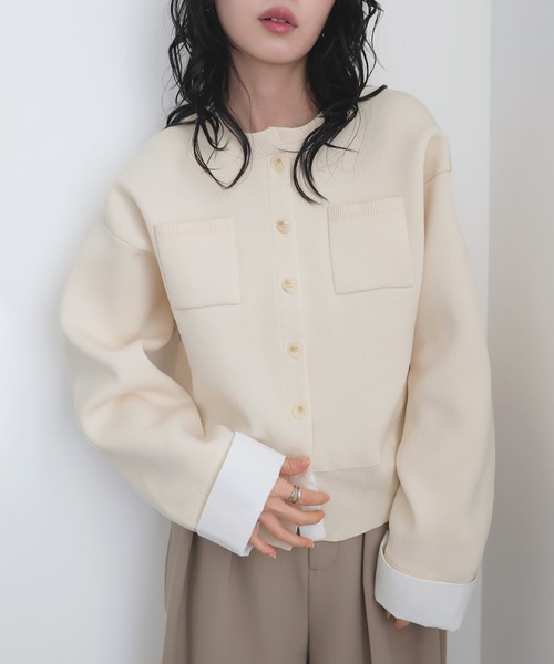 LIAN（リアン） カーディガン シャツドッキングニットカーデ