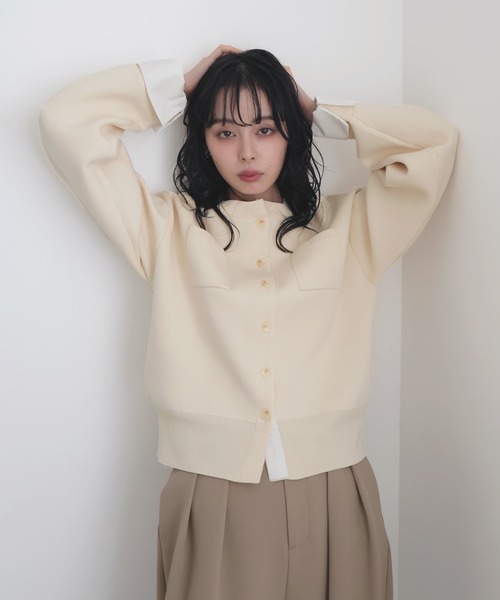 LIAN（リアン） カーディガン シャツドッキングニットカーデ