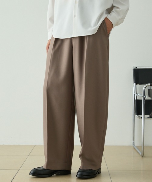 EMMA CLOTHES（エマクローズ） スラックス L モカ メンズ : ZOZOTOWN