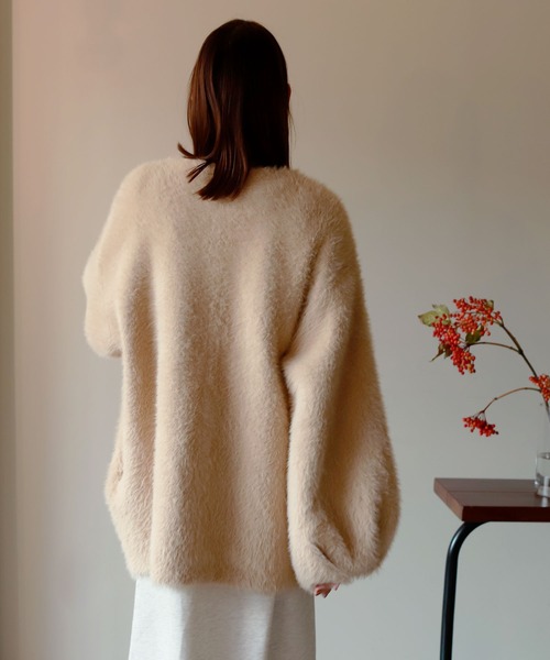 「NOAHL」 ニットカーディガン FREE オリーブ レディース_画像5