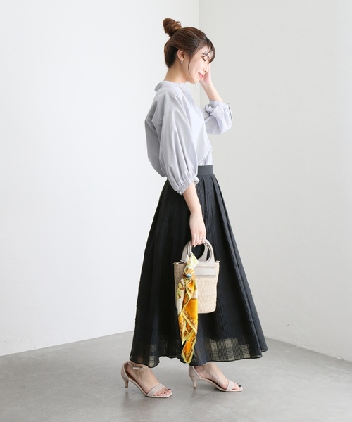 「La TOTALITE」 プリーツスカート 36 ベージュ レディース_画像7