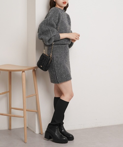 「Chico」 ニットワンピース FREE グレー レディース_画像6