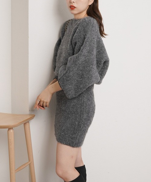 「Chico」 ニットワンピース FREE グレー レディース_画像8
