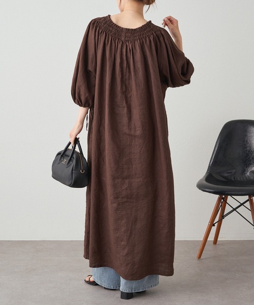 「PUAL CE CIN」 半袖ワンピース FREE ブラック レディース_画像4