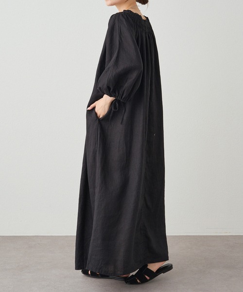 「PUAL CE CIN」 半袖ワンピース FREE ブラック レディース_画像5