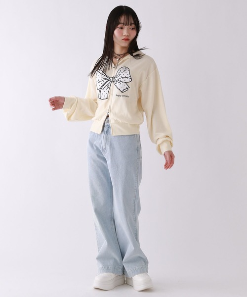 repipi armario（レピピアルマリオ） パーカー BIGリボンWZIPパーカー