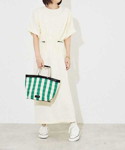 「CONVERSE TOKYO」 半袖ワンピース FREE グリーン レディース_画像9
