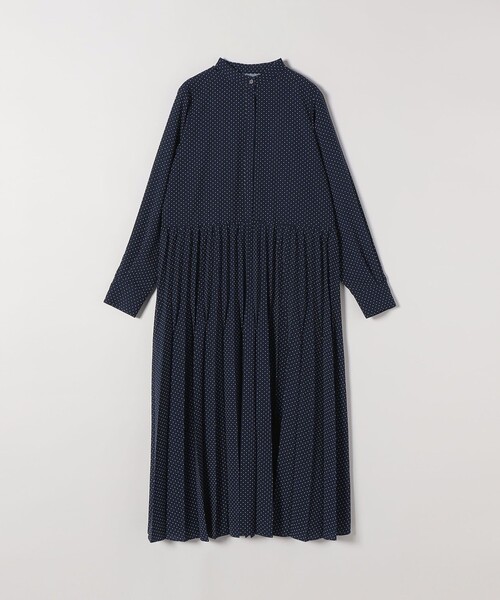 SHIPS any ワンピース any:「手洗い可能」ドット バンドカラー