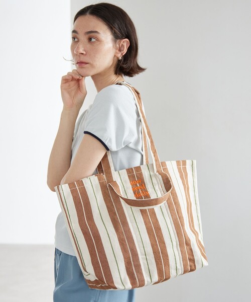 トートバッグ 「別注」「beej」ストライプ 2WAY レディース : ZOZOTOWN