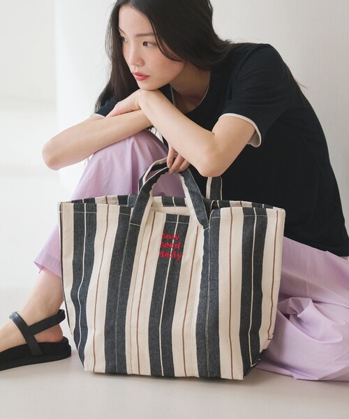 トートバッグ 「別注」「beej」ストライプ 2WAY レディース : ZOZOTOWN