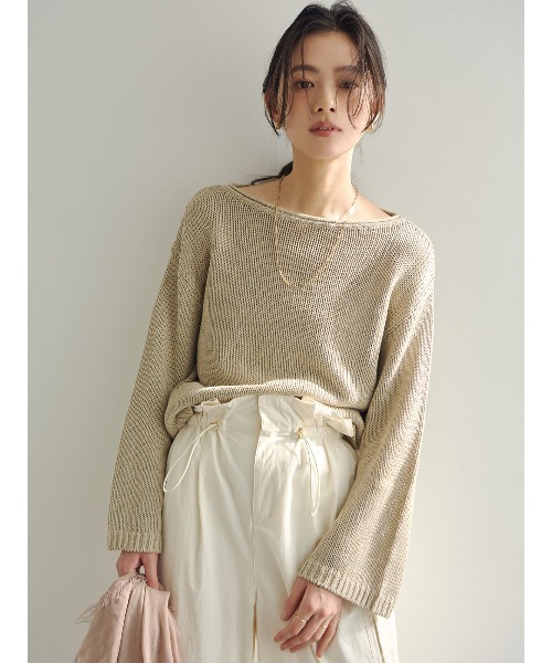 ワイドパンツ カーゴパンツ テクスチャードロストカーゴパンツ レディースの画像