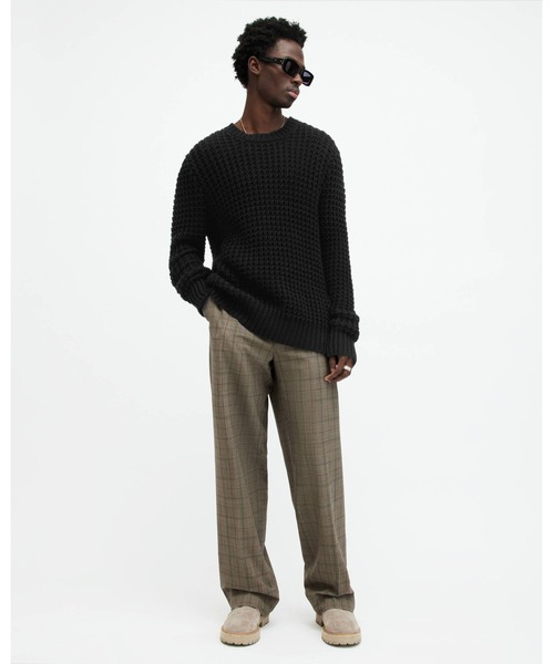 「ALLSAINTS」 長袖ニット X-SMALL ブラック メンズの画像