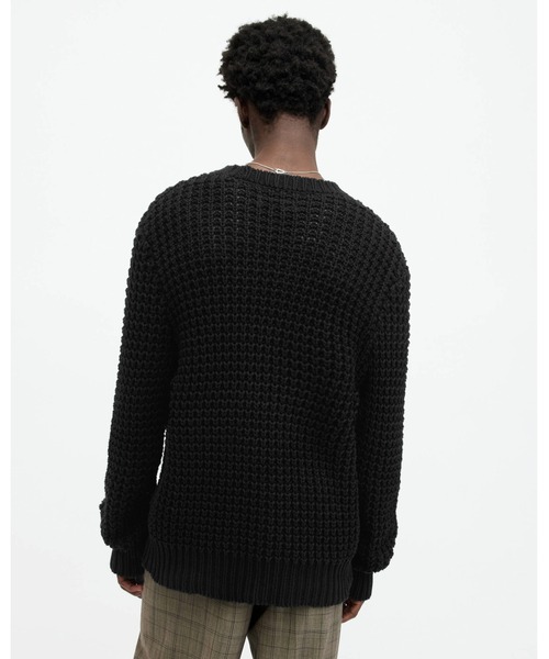 「ALLSAINTS」 長袖ニット X-SMALL ブラック メンズの画像