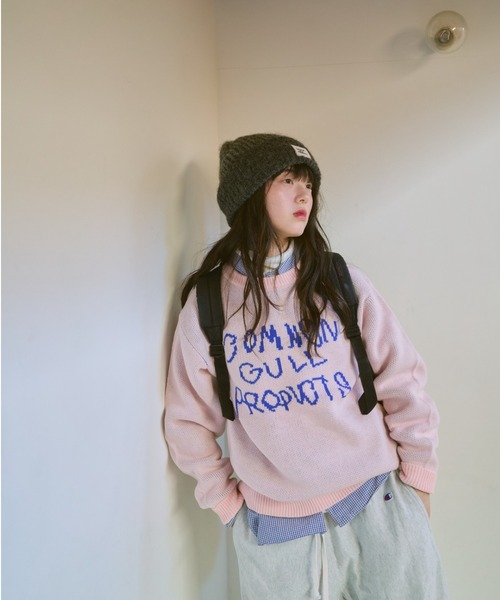 ニ*コ様 Common Gull Products ピンクドット柄 駆け込みリュ common gull products. 長袖ニット SMALL ピンク レディース