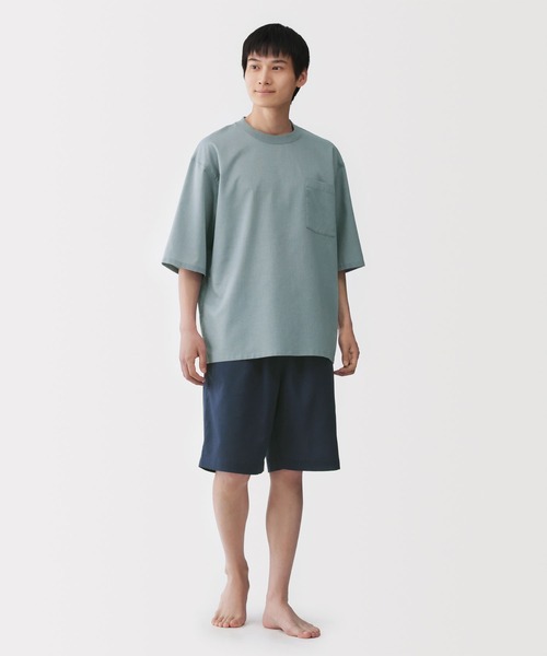 【新品未使用　半袖Mサイズパジャマ】 無印良品（MUJI） パジャマ 紳士 透かし サッカー織り 半袖パジャマ
