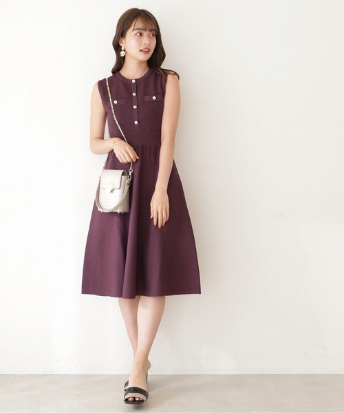 「PROPORTION BODY DRESSING」 ニットワンピース SMALL ブラウン レディース_画像2
