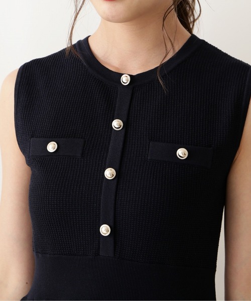 「PROPORTION BODY DRESSING」 ニットワンピース SMALL ブラウン レディース_画像4