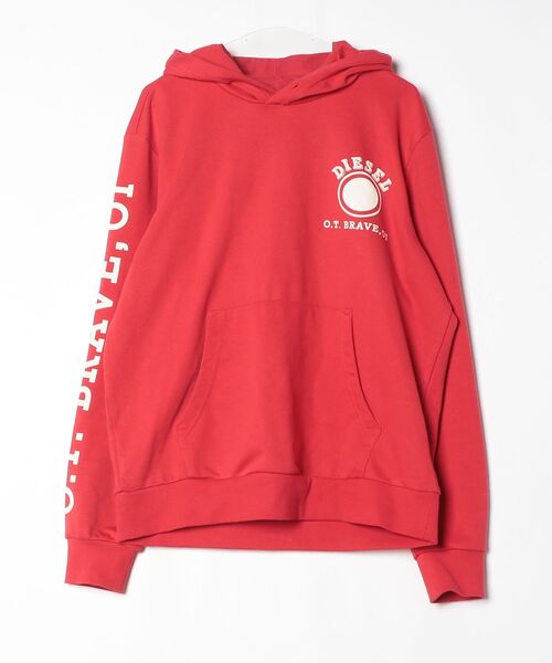 DIESEL（ディーゼル） プルオーバーパーカー X-LARGE レッド メンズ