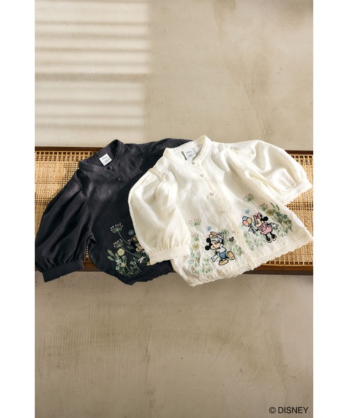 シャツ/ブラウス(長袖/七分) mamekurogouchi botanical embroide mame - mamekurogouchi botanical embroideの通販 by uni's shop｜マメ