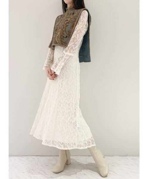 「LILY BROWN」 長袖ワンピース ONE SIZE ブラック レディースの画像