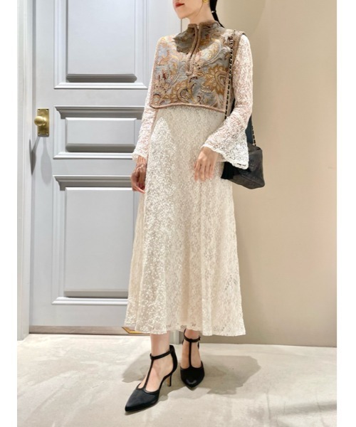 「LILY BROWN」 長袖ワンピース ONE SIZE ブラック レディースの画像