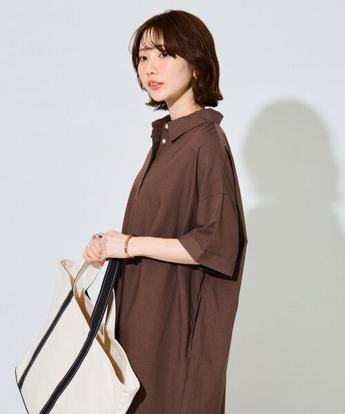 FREAK'S STORE（フリークスストア） ワンピース 限定展開 麻タッチ 襟