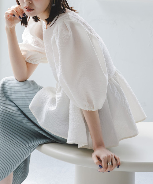 NOBLE（ノーブル） ブラウス シャツ 「WEB限定追加」「洗える」シアー 