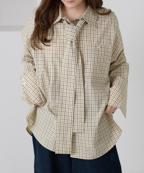 argyle check jacquard ブラウス SLY（スライ） カーディガン 「セットアップ可」ARGYLE CHECK HG POLO