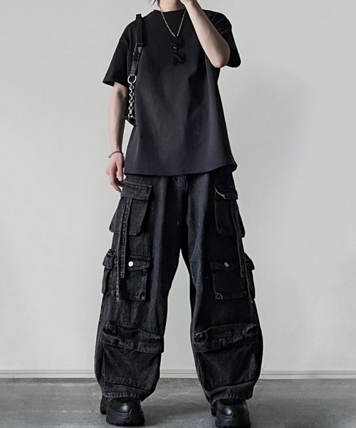 「ADRER」 半袖Tシャツ X-SMALL ブラック メンズ_画像9