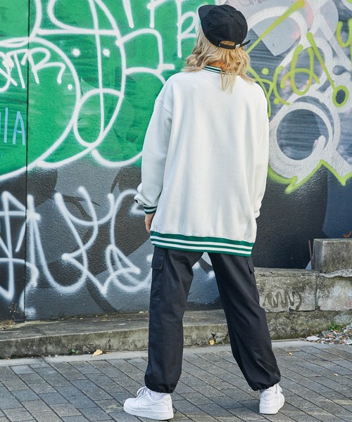 「FUBU」 スウェットカットソー L アッシュグレー メンズ_画像3