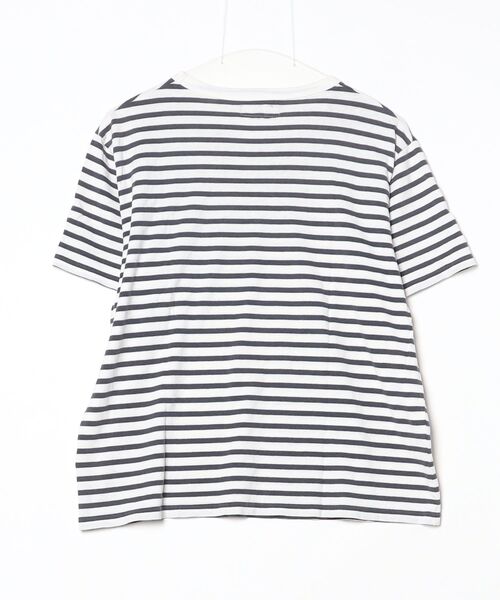 「CLUCT」 ボーダー柄半袖Tシャツ M ホワイト メンズ_画像2