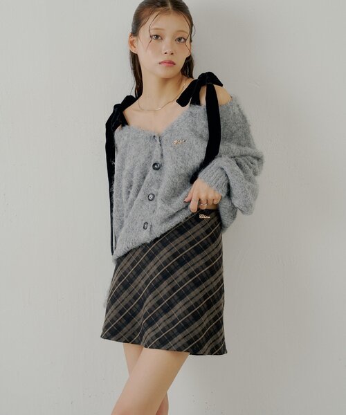「Chico」 ミニスカート MEDIUM チャコールグレー レディース_画像3