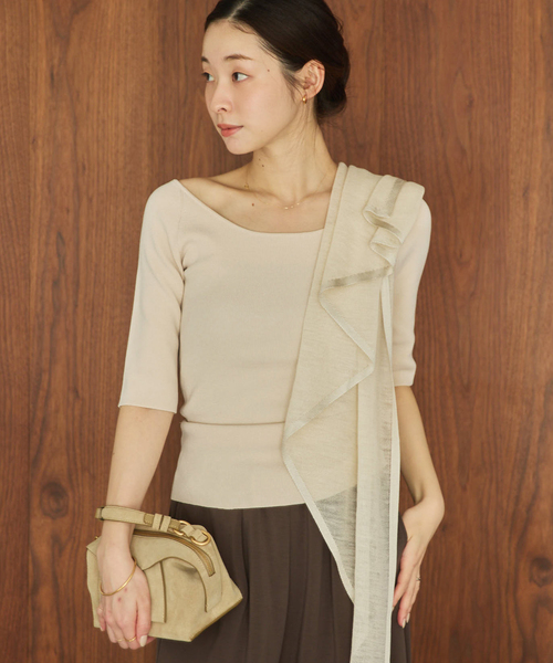 plage（プラージュ） ニット セーター layered rib ニットT レディース