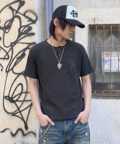 FREE DEE ヘンリーネック tシャツ A'GEM/9 × .kom 「FREEDEE/フリー