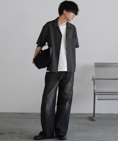 WYM LIDNM ショルダーバッグ FAUX SUEDE SHOULDER BAG メンズ