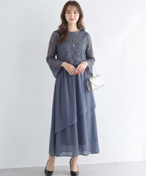 Cinderella（シンデレラ） 長袖ワンピース X-LARGE ブルー レディース