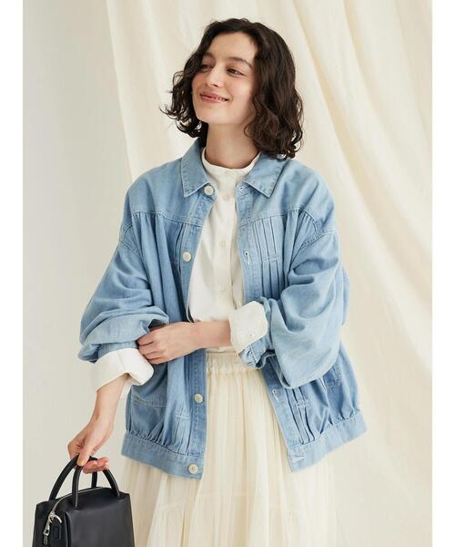 「CRAFT STANDARD BOUTIQUE」 デニムジャケット L ダークインディゴブルー レディース_画像2