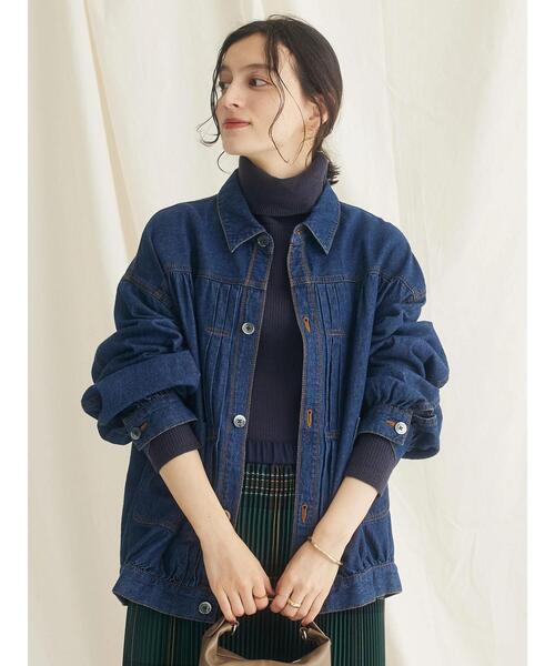 「CRAFT STANDARD BOUTIQUE」 デニムジャケット L ダークインディゴブルー レディース_画像3