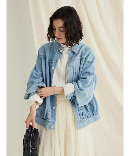 「CRAFT STANDARD BOUTIQUE」 デニムジャケット L ダークインディゴブルー レディース_画像4